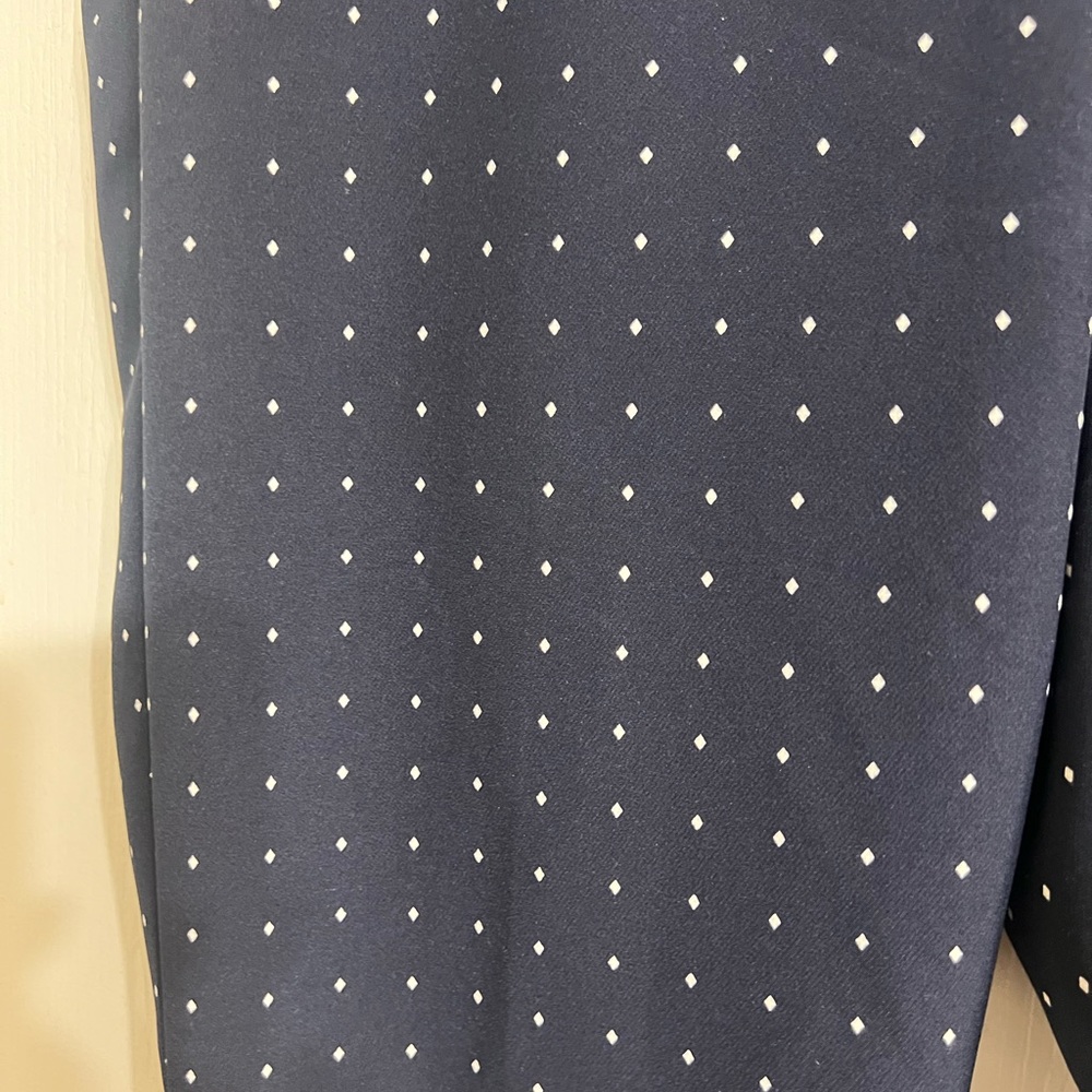 Excellent condition Cynthia Rowley women’s Navy & white Polka Dot Pants size 10 - Picture 3 of 3